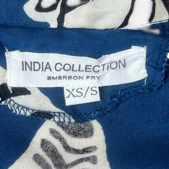 Emerson Fry India Collection Zebra Print Kimono Robe Boho Duster Size XS/Small - Picture 7 of 8